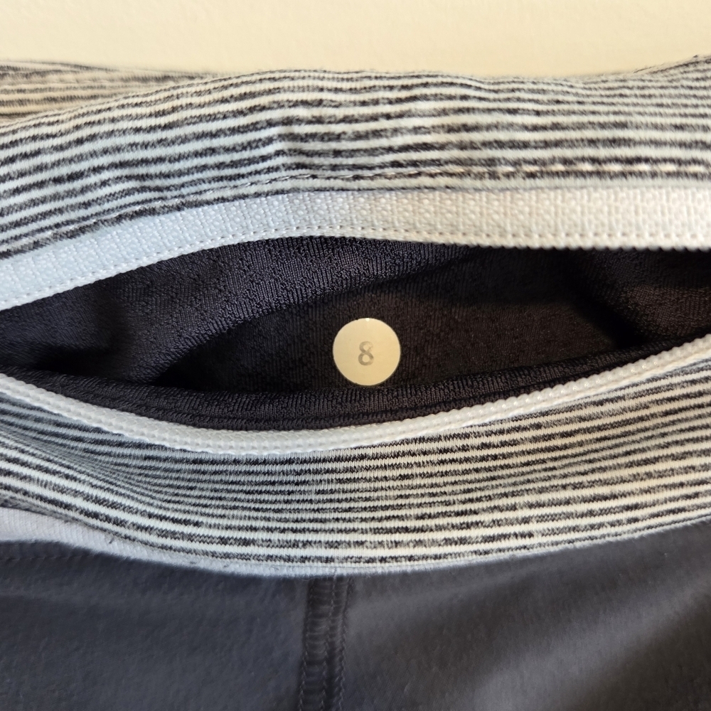 Lululemon 2.5” Inseam Charcoal Athletic Running Shorts – Built-In Liner – Size 8 - Picture 6 of 8